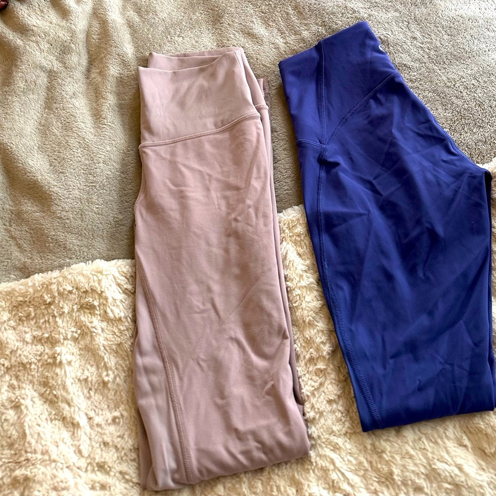 Light pink lulu running leggings